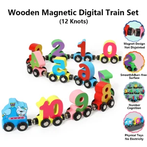 12PCS/Sets Magnetic Digital Train