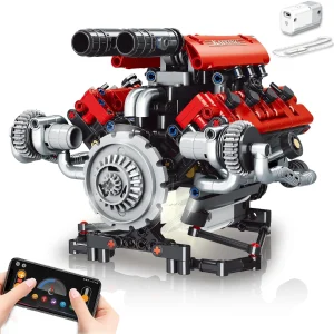 Working V8 Engine Model Kit with Motor