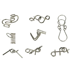 8Pcs/Set Metal IQ Mind Brain Teaser