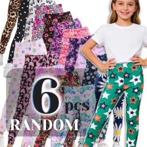 Random 6pcs Girls Stretchy Tight Pants