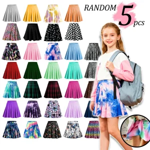Random 5 colors Girls Summer Skorts,